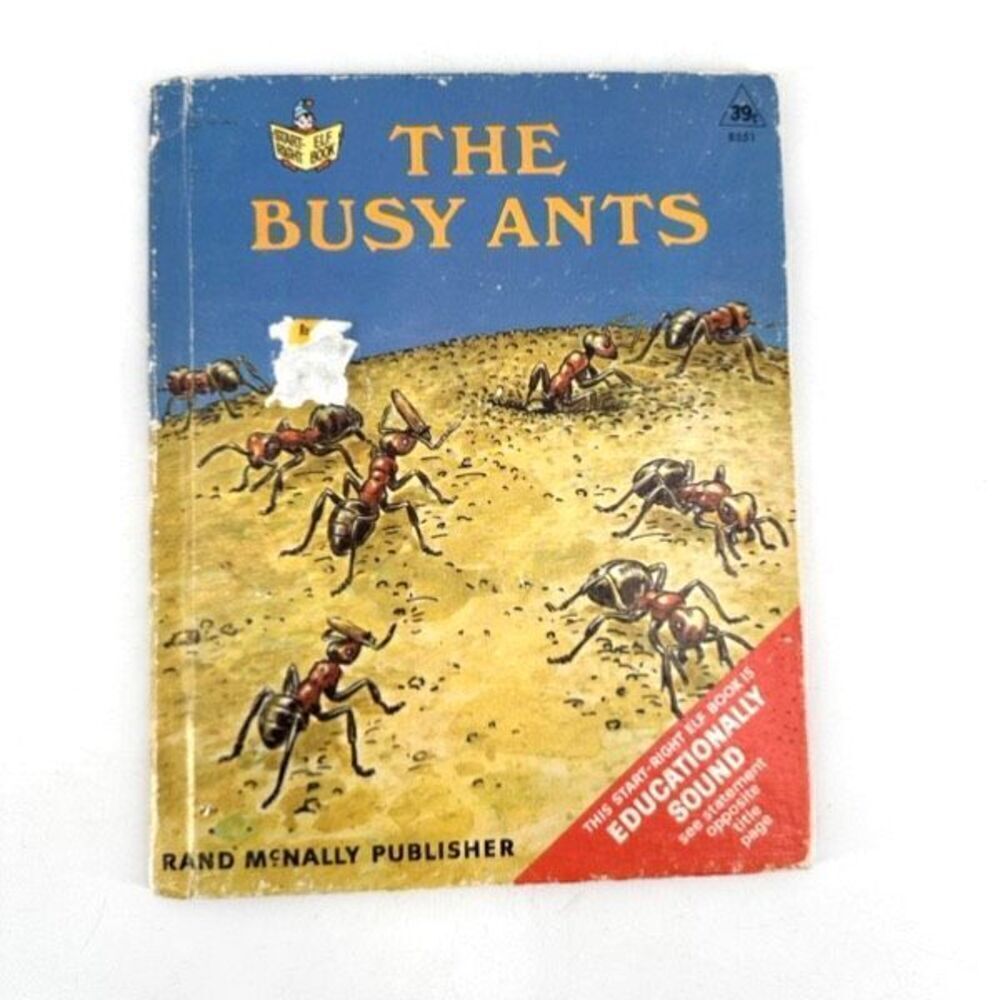 Vintage Rand McNally Publisher The Busy Ants Nonfiction Children’s Learning Book